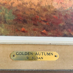 William Sloan Landscape Painting “ Golden Autumn“ Framed