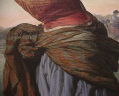 Genre Scene Italian Woman Neoclassical Painting att. Rudolf Lehmann (1819-1905)