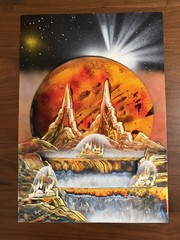 Vintage Spray Paint Street Art (signed) 20”x14”