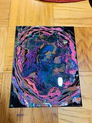 Galaxy Painting On Canvas Sealed In Epoxy Coat – 11 x 14 Original.