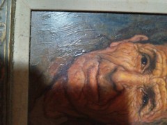 Emanuel Schary Original Oil on Board Painting Old Israeli Man – 1970s