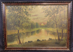 Old Painting Oil on canvas 67/47cm. (76/56cm.overall).