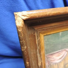 Vintage Oil Painting of Piano Playing Twins by Blendine Smalley Carpenter