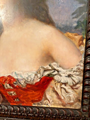 Gypsy Girl /Old Oil on Wood/19th-20th century/Sign; C.Melnik 28.5″x 32.5″ Framed
