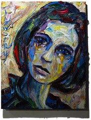 WOMAN PORTRAIT OIL█PAINTING GIRL█REALISM ART█SIGNED VINTAGE ORIGINAL REALIST█POP