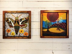 John Sperry Outsider Southern Primitive Folk Art Painting Colorful NATURE SCENE