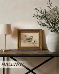 InSimSea Vintage Gold Framed Wall Art, Bird with Flower Branch Oil Painting C…