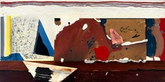 SEA SERIES 5 Ocean Wave Boat Small Collage Painting Steven Tannenbaum (Original)