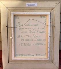 One-Of-A-Kind painting on canvas „Crash Kennedy“ by Serg Graff, Gold Frame, COA
