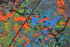 Jackson Pollock style￼ Profession￼al Painting 81” X 62”(6ft 9in)Abstract Modern