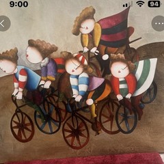 Joyce Roybal painting original bicycle Series SIGNED. Meet Up Only