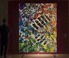 Jackson Pollock Style Giant Canvas Painting 84”X62” (7 Foot) Abstract Modern XL