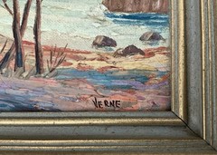 Verne Of Laguna Beach California Ocean Painting ‘Gladys Marie Baxter Duckworth’