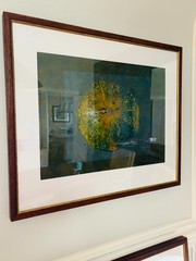 Pair of Contemporary Oil on Paper Gourd Still Life Paintings, Signed „GW“, 2006