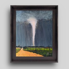 JOHN ART STUDIO Tornado 14×11 Original Expressionism Art Collectable 0032