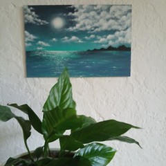Original Acrylic Seascape Painting Signed by Wall Artist…