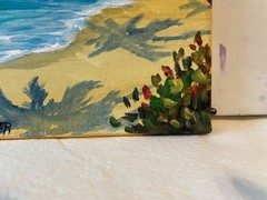 7 x 14 Original Acrylic Painting on Canvas….“Seaside“
