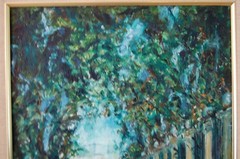 ORIGINAL FRAMED OIL VEDADO TREE LINED STREET OLD HAVANA CUBA ARTIST: HECTO VIDAL