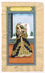 A Persian Qajar Woman – Hand Miniature Qajar Painting On Paper 6.5×10.5 Inches