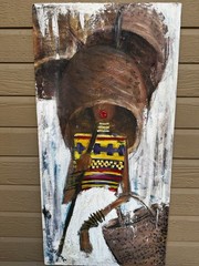 Selome Mureta Addis Ababa Ethiopia Painting AFRICA WOMANHOOD 31×16 in