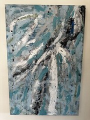 24×36 inch „Johnny Davis Abstract Acrylic on Canvas Painting – Original Artwork“