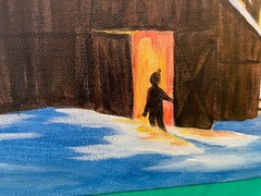 12 x 12 Acrylic Painting on Canvas Board…..“Bright Winter Morning“