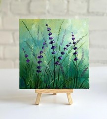 Miniature Oil Painting | 6×6 Original Floral Artwork | Small painting 5.7×5.7