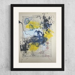 Original Mixed Media Abstract Art Painting 10×13.5” Wanderlust Series #13