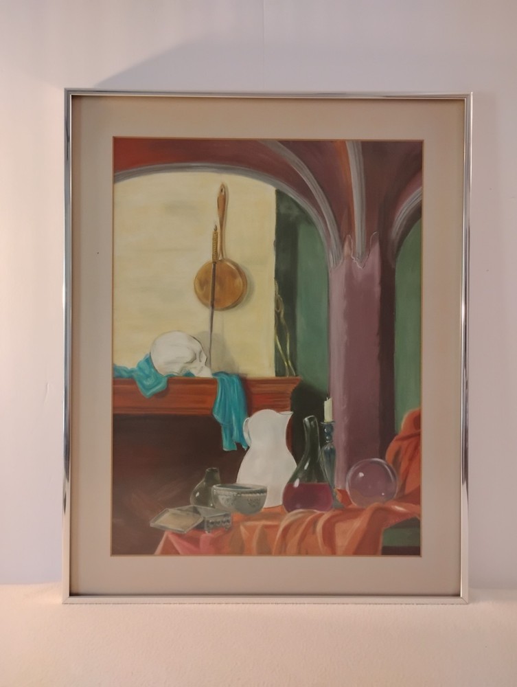 Vintage Still Life Artwork Signed And Dated By The Artist Nicely Framed.RARE!
