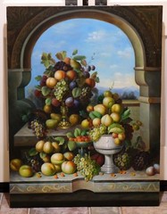 M. Jackson Romantic Neoclassical Still Life Artwork on Canvas Enchanting Beauty