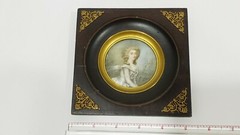 Antique Miniature Portrait of a Lady, Signed