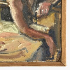 Vintage Expressionist Nude Portrait Of Woman by William Wendt, Stamped (OOB)