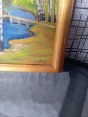 Vintage Mini painting 15×17 cm