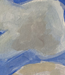 Original Acrylic Painting Cloud Study Blue Skies Collect Signed Fine Art