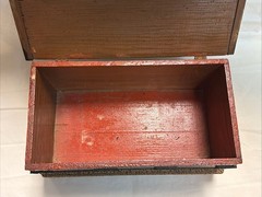 Signed David Ellinger Folk Art Miniature Chest Hand Painted, RARE