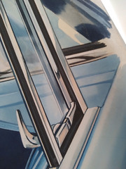 vintage 1956 Lincoln ORIGINAL Interior Brochure ARTWORK PAINTING Automotive Art