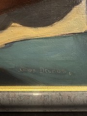 Julius Delbos „Marigolds“ SIGNED 31″x28.5″ Oil on Canvas