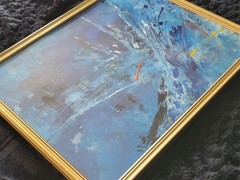 Marvelous Framed Masterpiece Outsider Art Abstract Acrylic Canvas Work