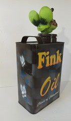 Hand-Painted Rat Fink Oil Can – Licensed by Roth Estate One of a Kind!