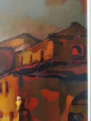 Antonio Belli Sunset in an Old Italian Village/Landscape/Original Oil Painting
