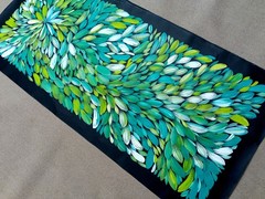 LOUISE NUMINA 130 x 60 cm Original Aboriginal Painting. Bush Medicine Leaves