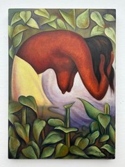 Diego Rivera (Handmade) Oil On Canvas Painting Signed & Stamped 20 X 28 inches
