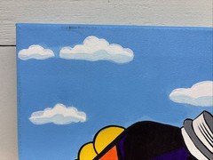 Custom Bart Simpsons Canvas. Hand Painted Art 20×16” CV JD