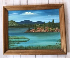 Oil Painting Hawley Lake White Mountain Apache Reservation Arizona Landscape