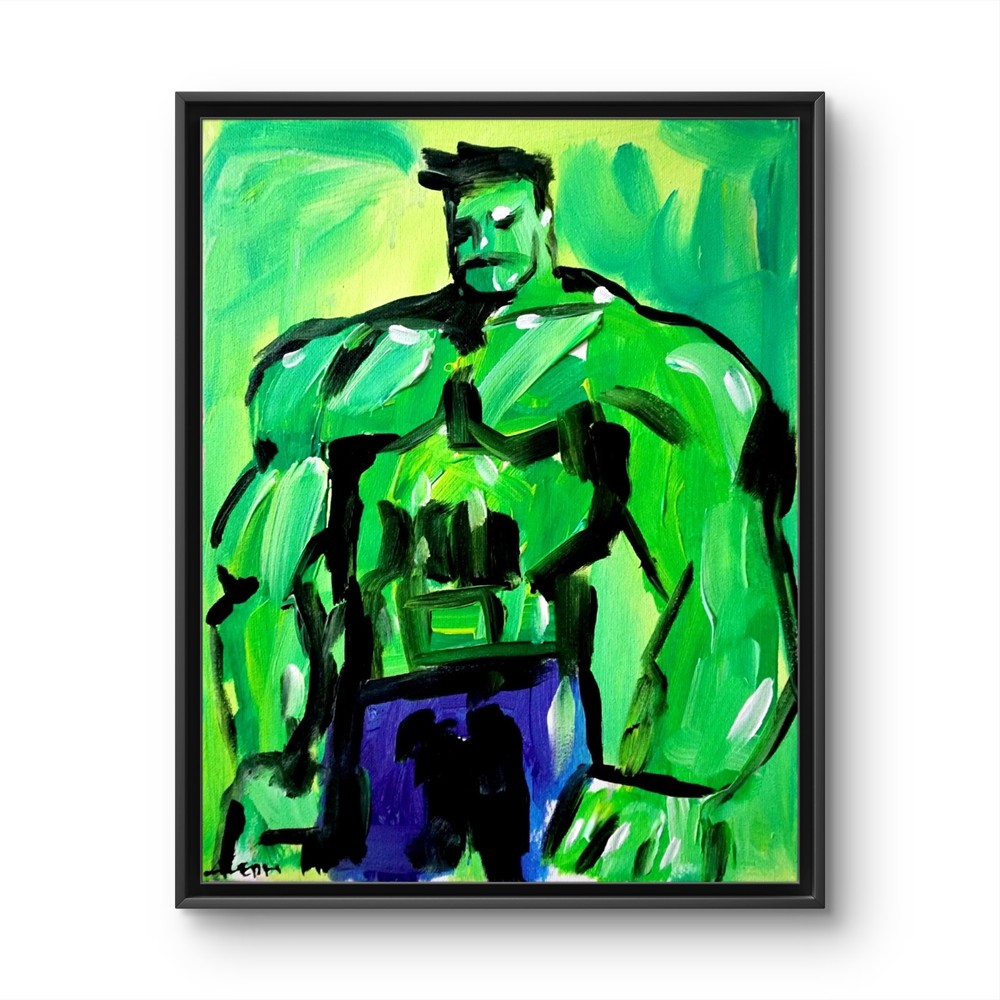 Aleph Original Abstract Hulk Canvas Neo Expressionist Fine Art Decor 11×14