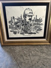 The Oil & Gas Legend etched Marble (368/5000) by David Frederick,RARE HTF.