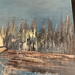 Large mouth Bass Jumping, Acrylic On Canvas, 16×20 Signed