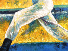 Leroy Neiman PAINTING – Baseball painting – Joe Dimaggio