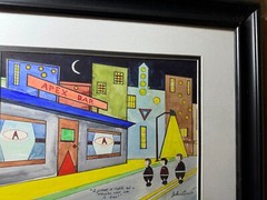 John L Lear „A Priest, A Rabbi And A Minister…..“ Watercolor Artwork – Framed
