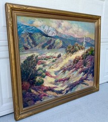Frances Upson Young (1870 – 1950) Oil Painting The Edge of the Desert